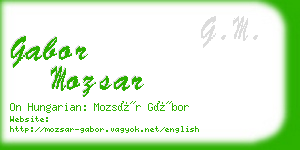 gabor mozsar business card